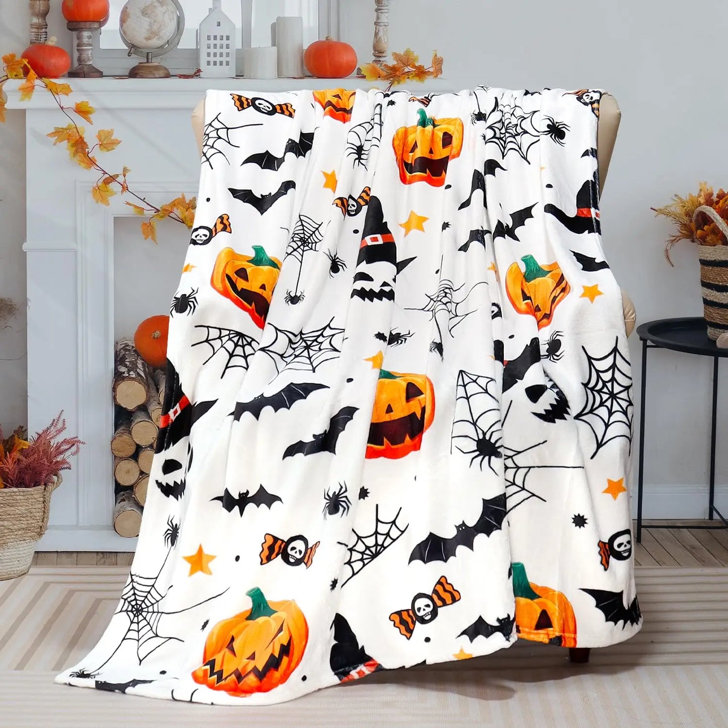Pumpkin Patch Throw Blanket – Halloween Cozy Edition