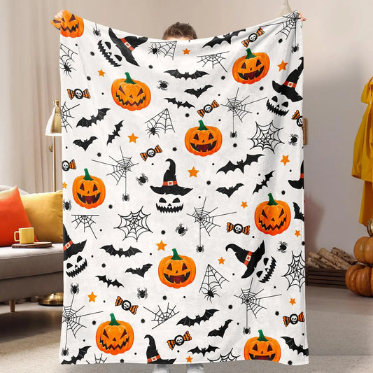 Pumpkin Patch Throw Blanket – Halloween Cozy Edition