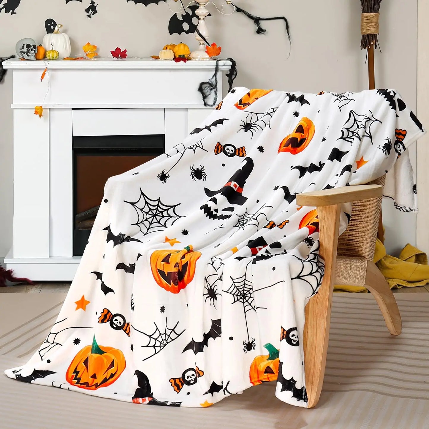 Pumpkin Patch Throw Blanket – Halloween Cozy Edition