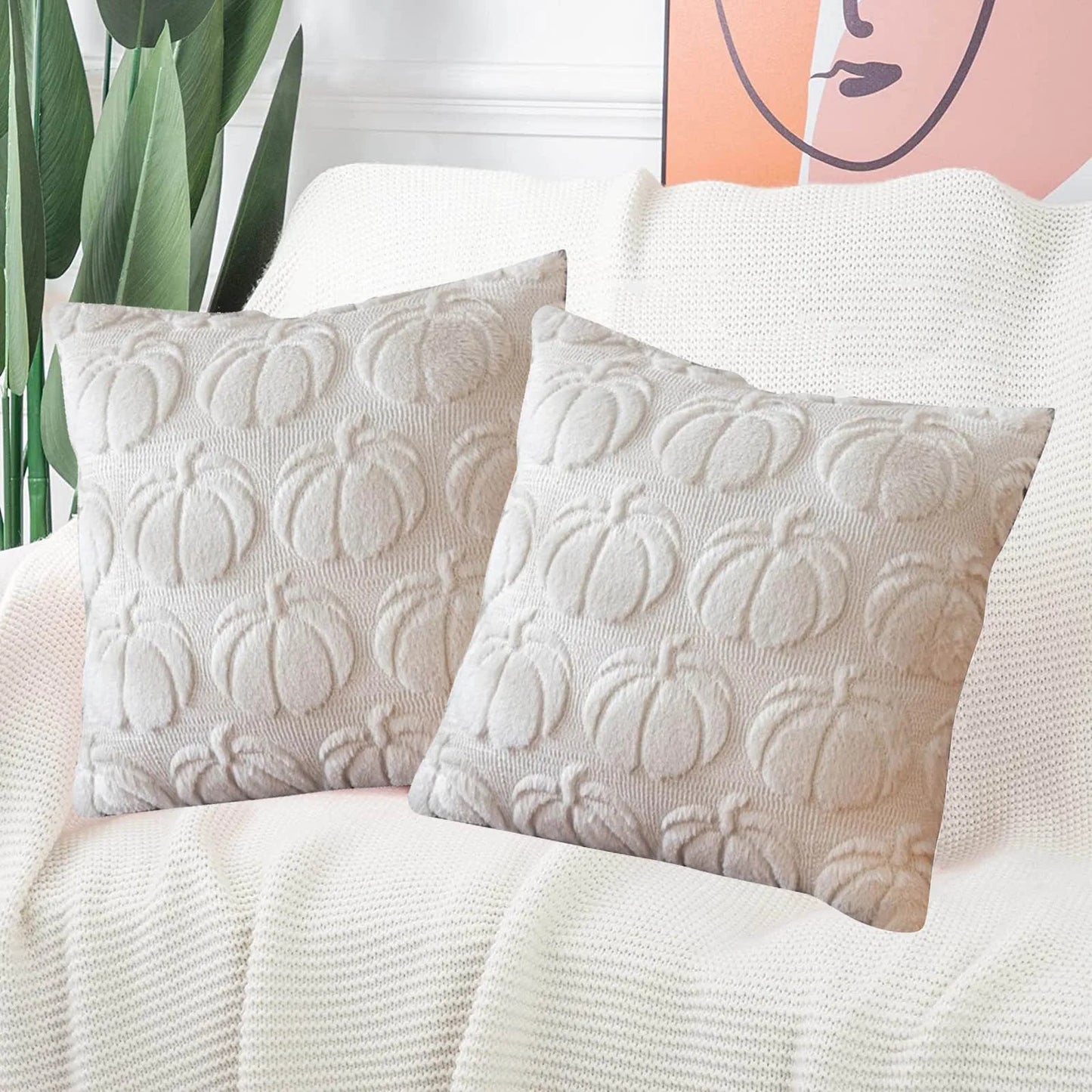 Pumpkin Plush Pillow Covers – Fall & Halloween Edition