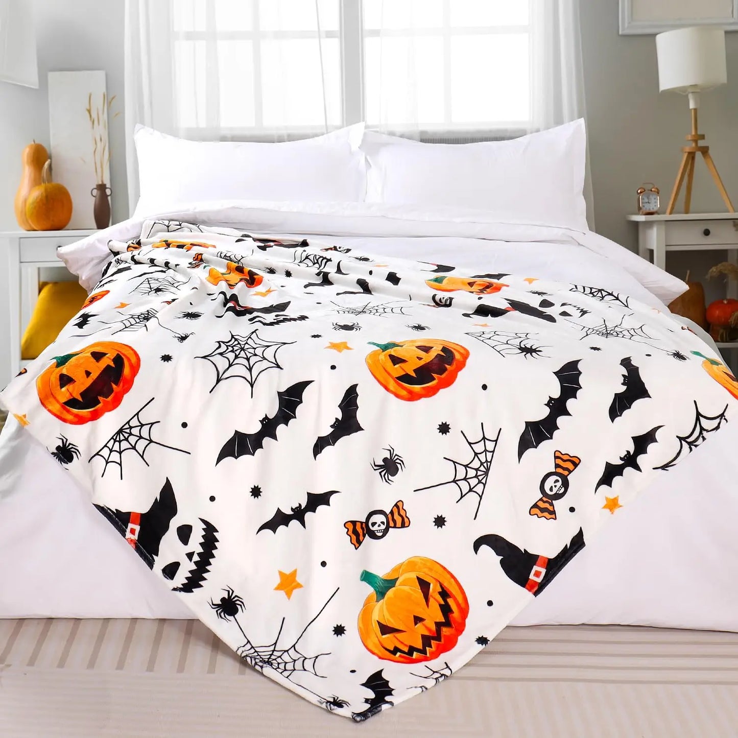 Pumpkin Patch Throw Blanket – Halloween Cozy Edition