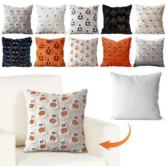Ghost & Pumpkin Pillow Set – 3-Pack Halloween Cozy Covers