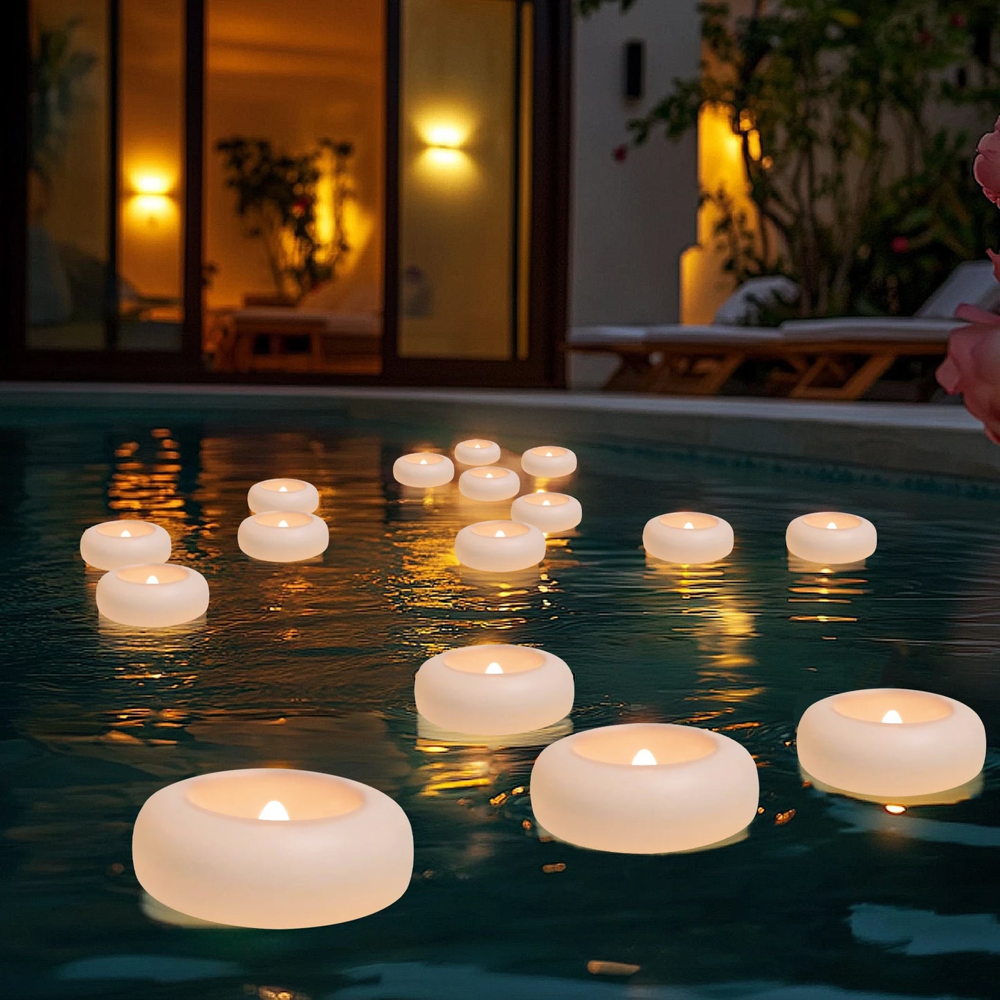 MovaLira™ AquaGlow Floating LED Tealights (12/24 Pack)