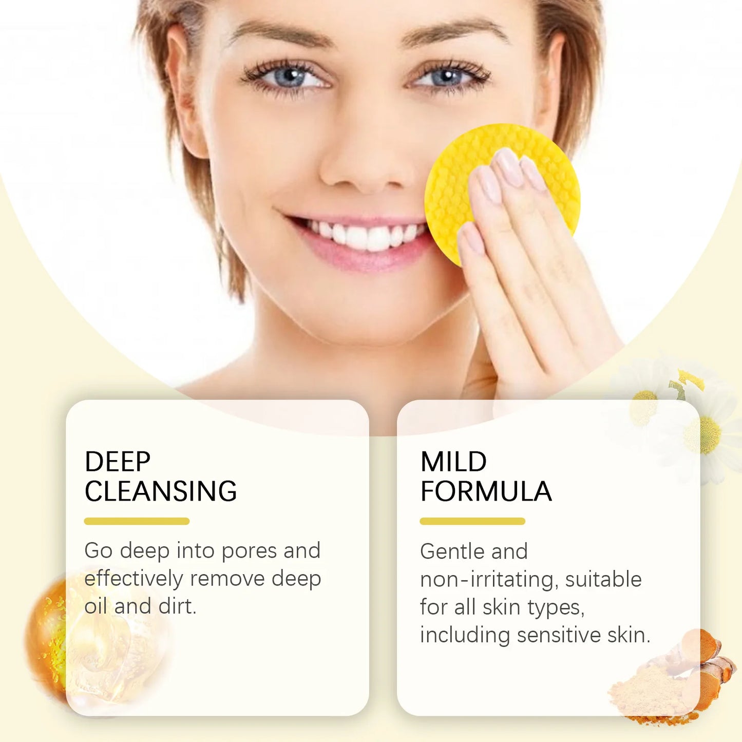 Glow & Go™ Turmeric Brightening Facial Pads – 40 Count