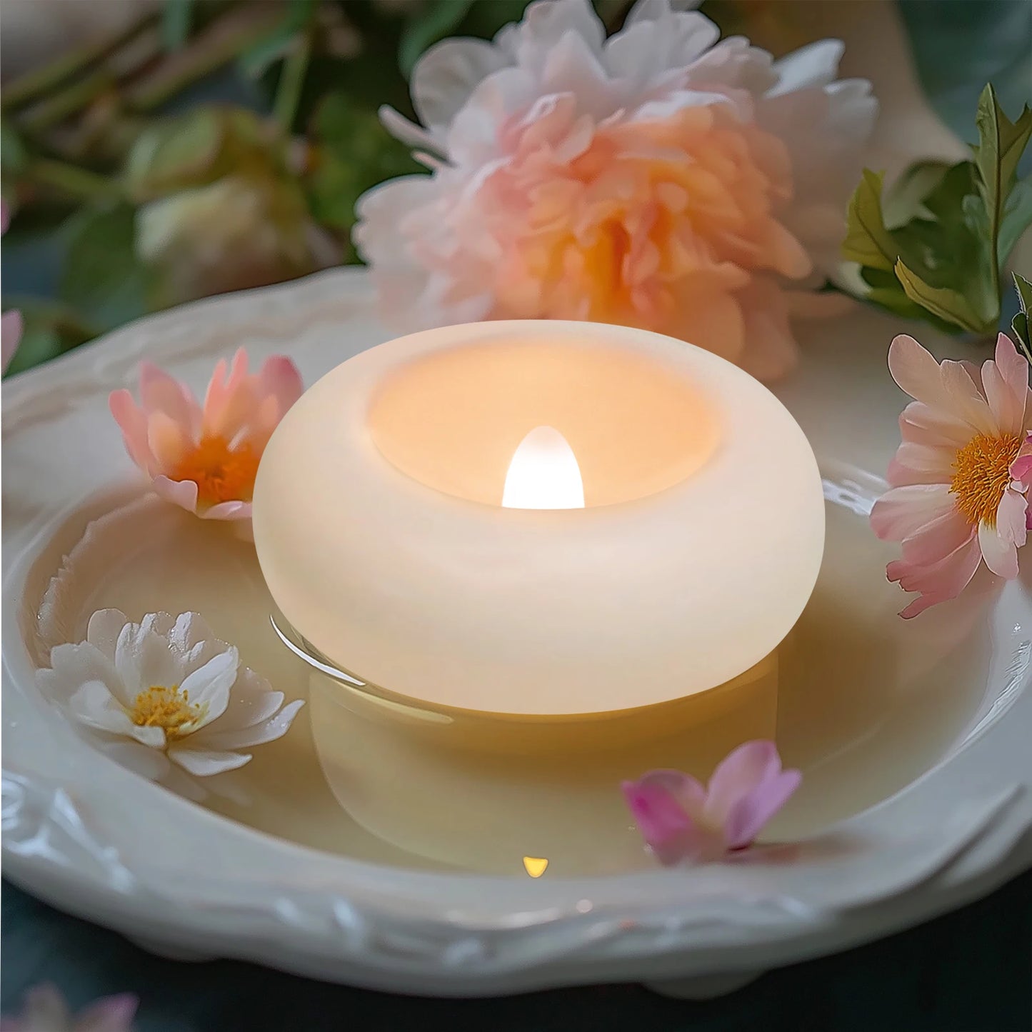 MovaLira™ AquaGlow Floating LED Tealights (12/24 Pack)