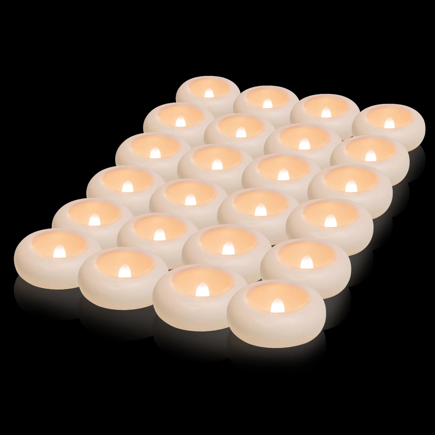 MovaLira™ AquaGlow Floating LED Tealights (12/24 Pack)