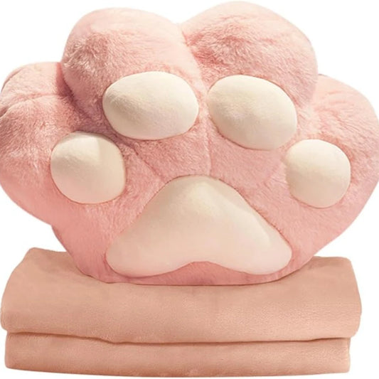 Mova Lira™ 3-in-1 Cat Paw Travel Pillow & Blanket Set
