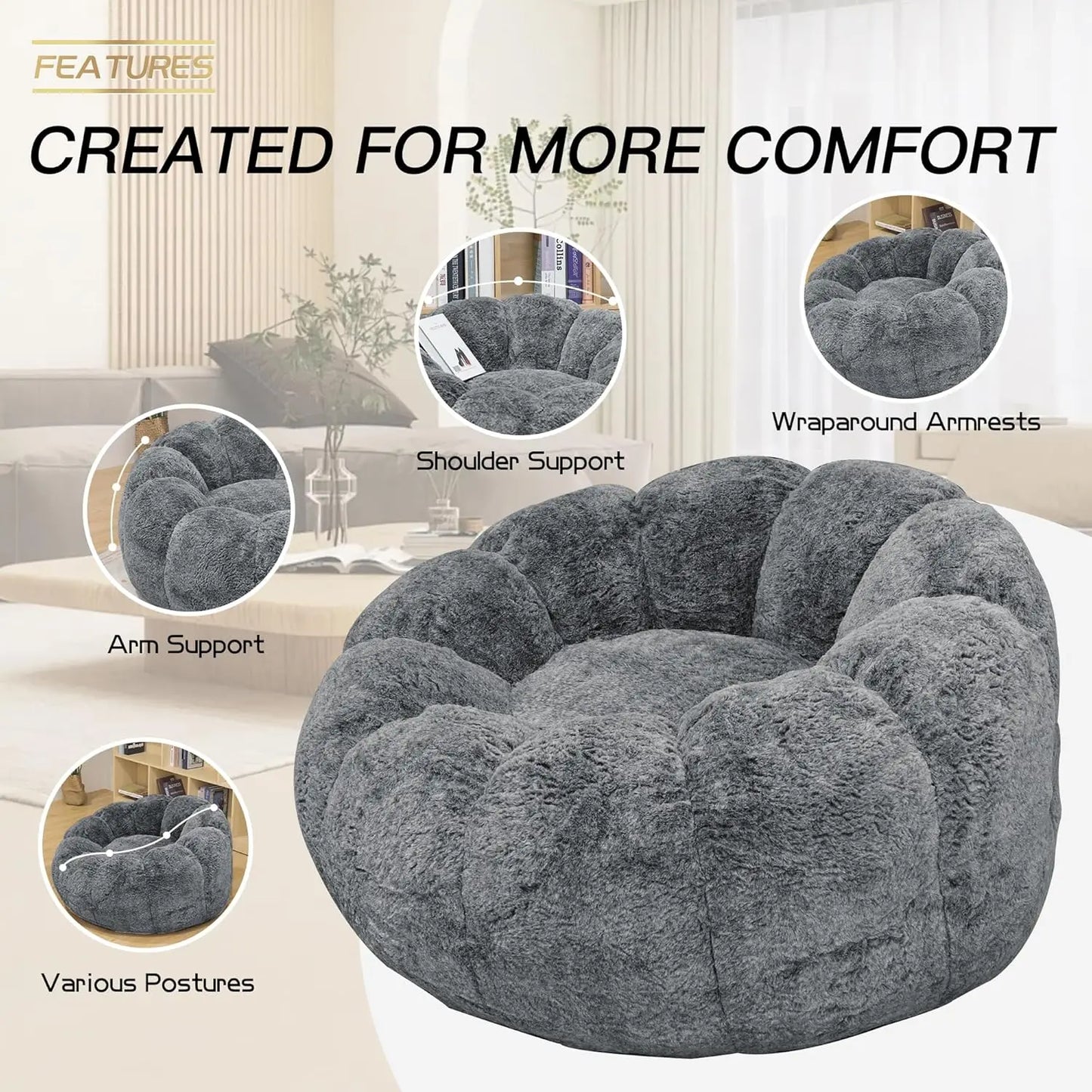 FluffNest™ Bean Lounge Chair