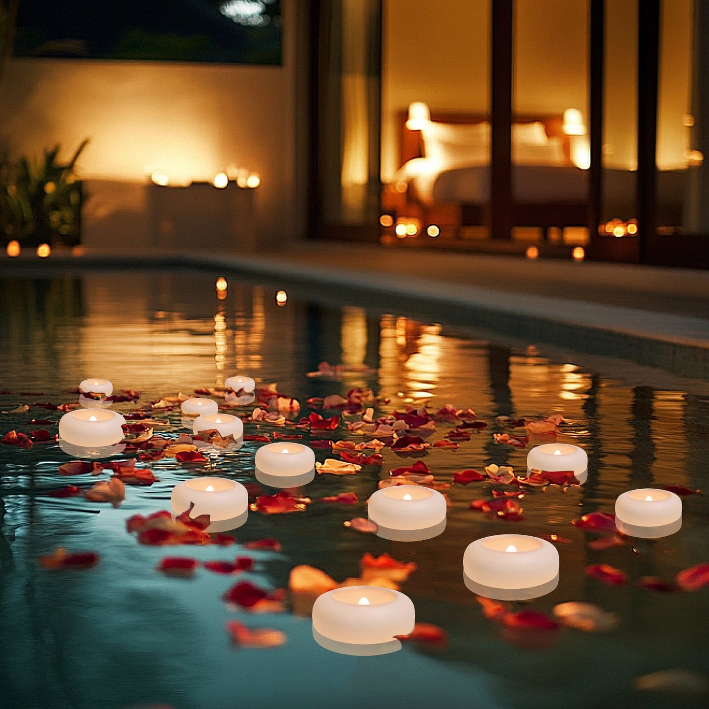 MovaLira™ AquaGlow Floating LED Tealights (12/24 Pack)