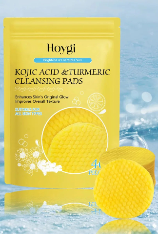 Glow & Go™ Turmeric Brightening Facial Pads – 40 Count